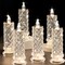 6PCS- 6PCS Romantic Battery Operated Candles Led Pillar 2.5"D x 2.5"W x 7.2"H